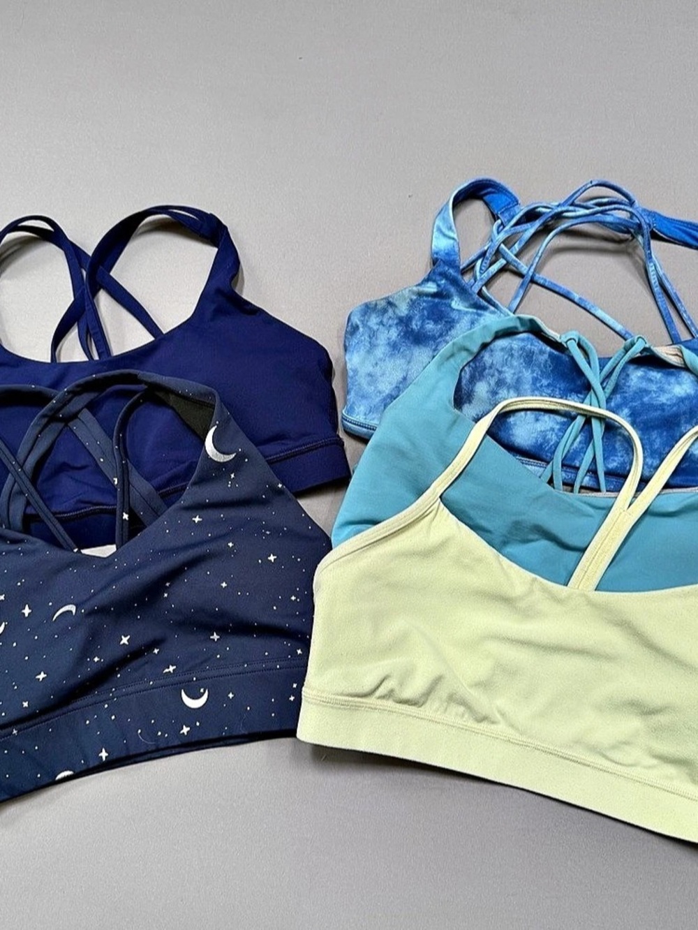 Lululemon Athleta Sports Bra Bundle Lot 5 Size 8/10 Medium Strappy Yoga
